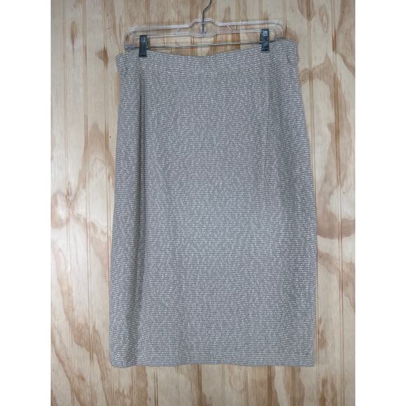 Vintage St John Collection Tan Beige Tweed Skirt Suit Jacket 12 Skirt 14/16 - Picture 12 of 12